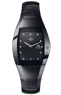 Junghans 013/1122.44 Aura Quadra Damen-Funkuhr Schwarz