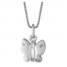 trendor 49112 Silber Collier Schmetterling