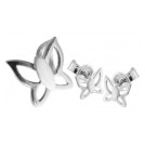 trendor 66035 Silber Set Schmetterling