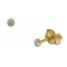 trendor 86281 Zirkonia Gold-Ohrstecker 2,5 mm