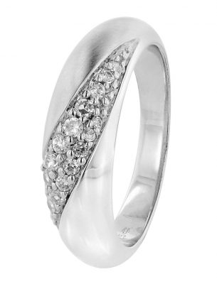 trendor 64475 Silber Zirkonia Ring matt/glanz