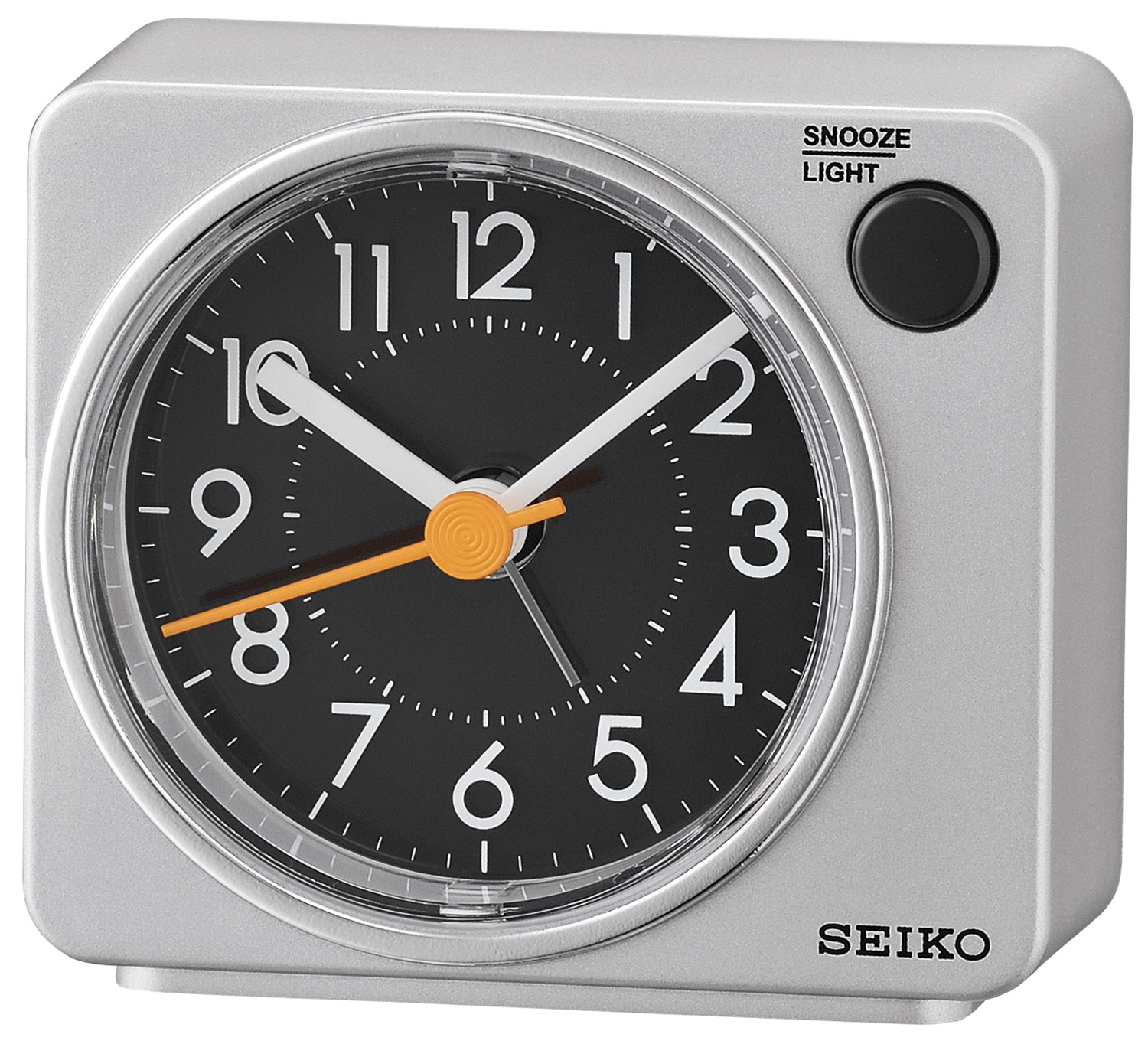 QHE100A Wecker Reisewecker Quarz Leisegang silber/schwarz