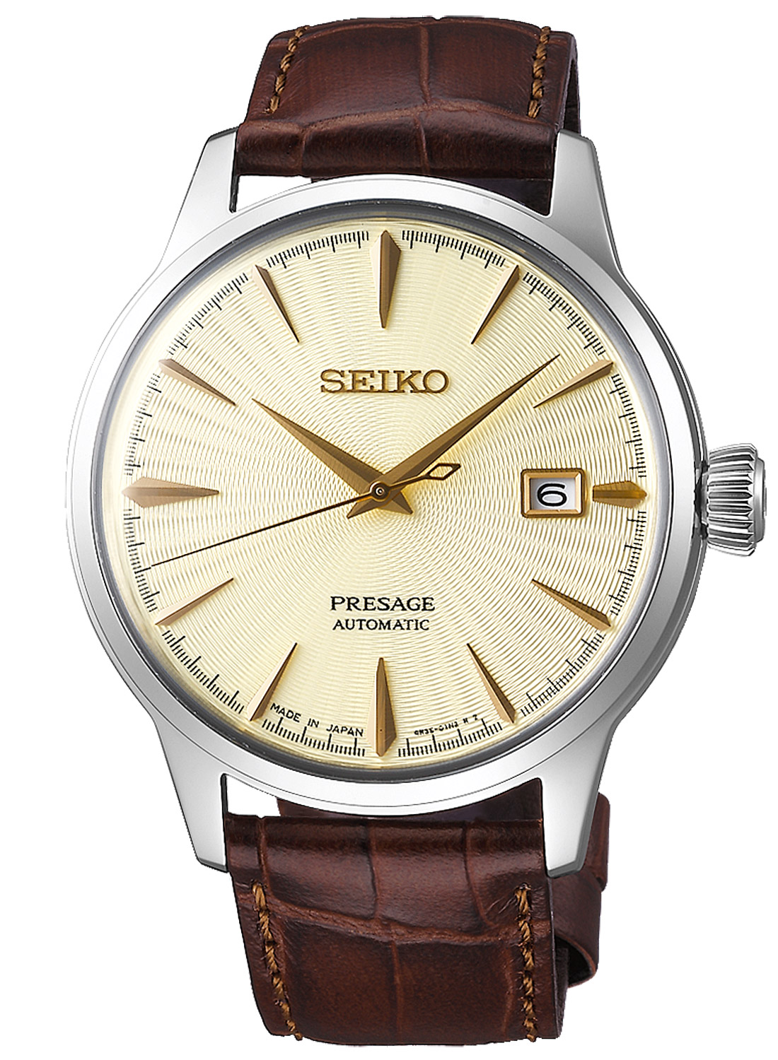 SRPC99J1 Presage Automatik Herrenuhr goldfarben / braun