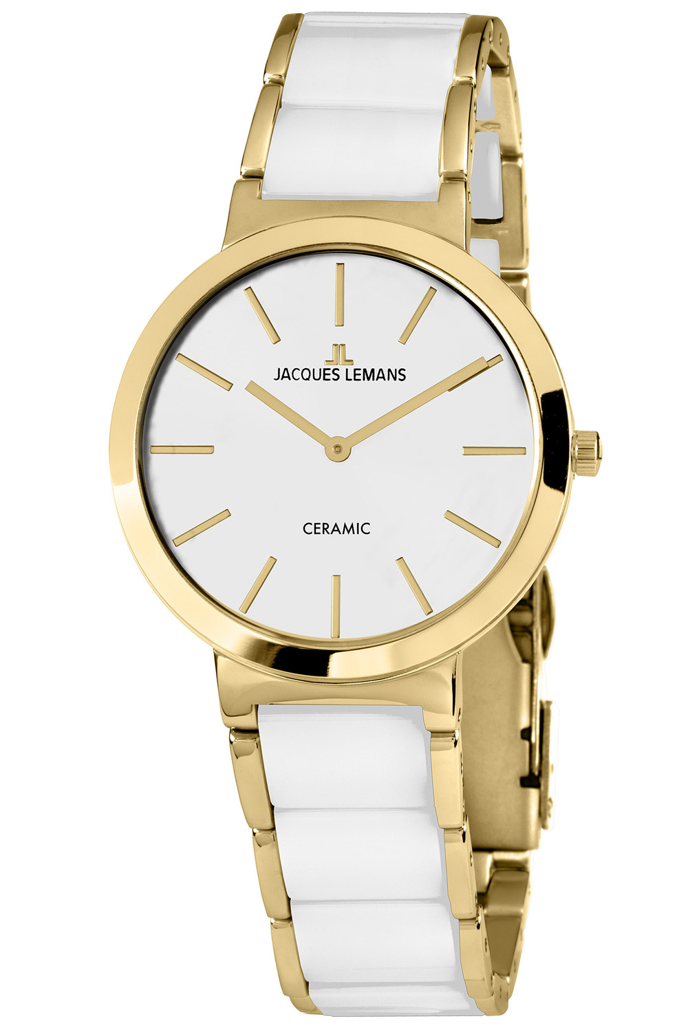 1-1999D Damenuhr Milano Keramik Weiß