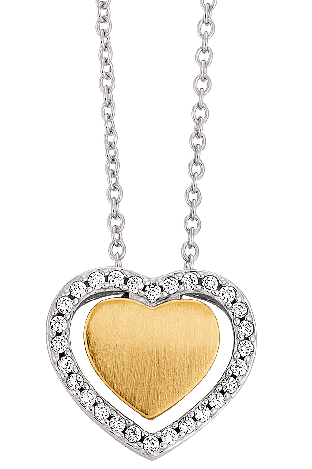 781822 Silber Damen-Halskette mit Herz-Anhänger