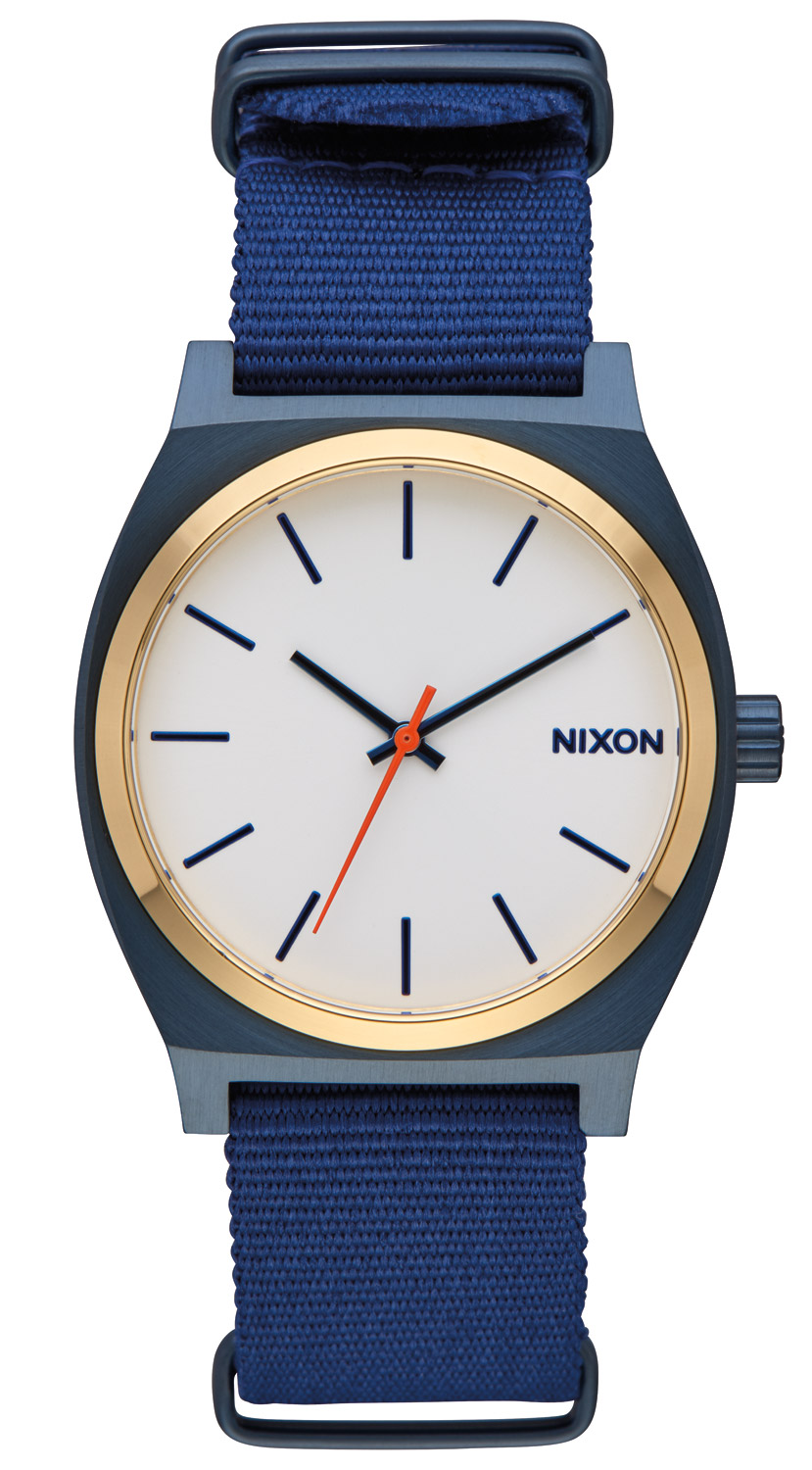 A045 2452 Time Teller Armbanduhr Blau/Gold/Weiß