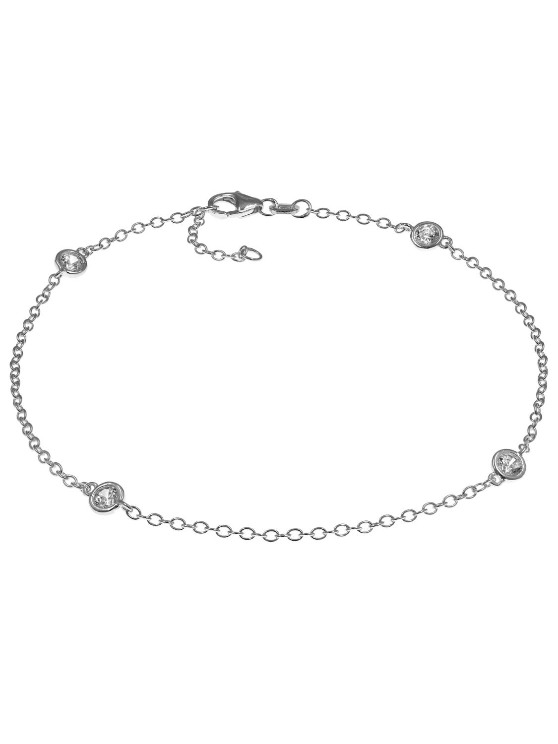 Vorschaubild von trendor 35680 Silber Fußkettchen mit Zirkonias Vorschaubild von trendor 35680 Silber Fußkettchen mit Zirkonias