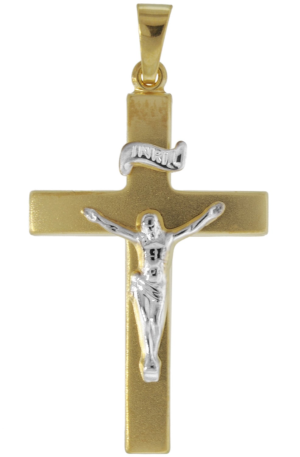 64253 Kruzifix Gold 333 zweifarbig 34 mm