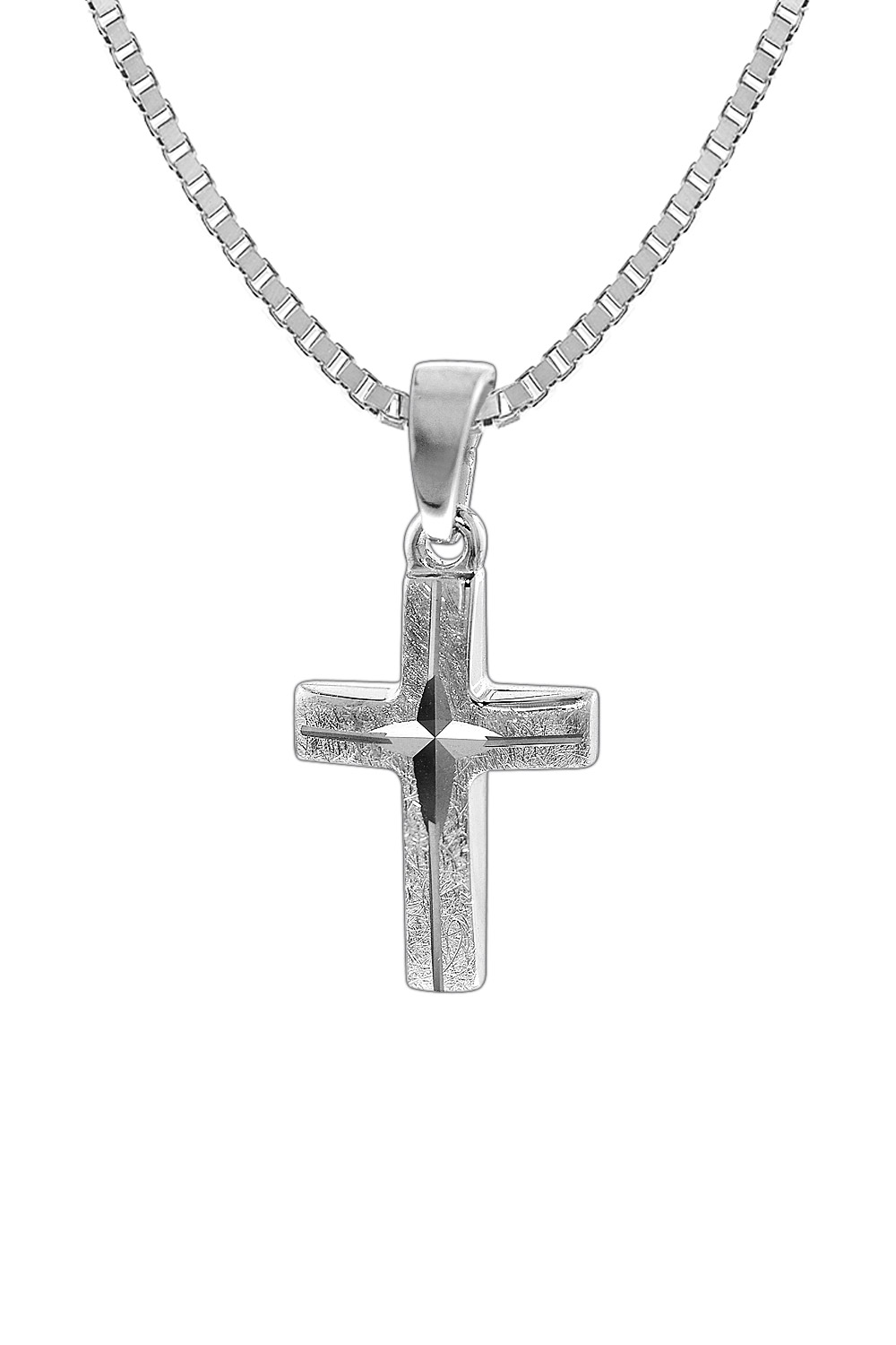 35842 Damen-Halskette mit Kreuz-Anhänger Silber 925