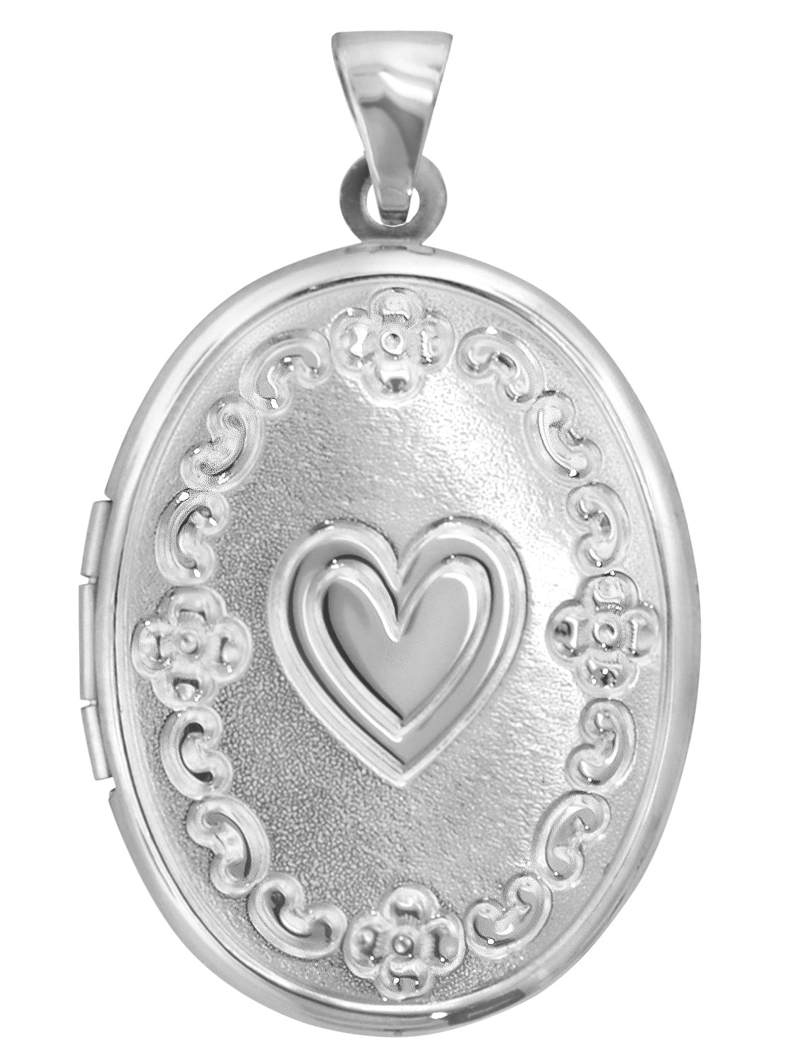 63805 Silber-Medaillon mit Herz