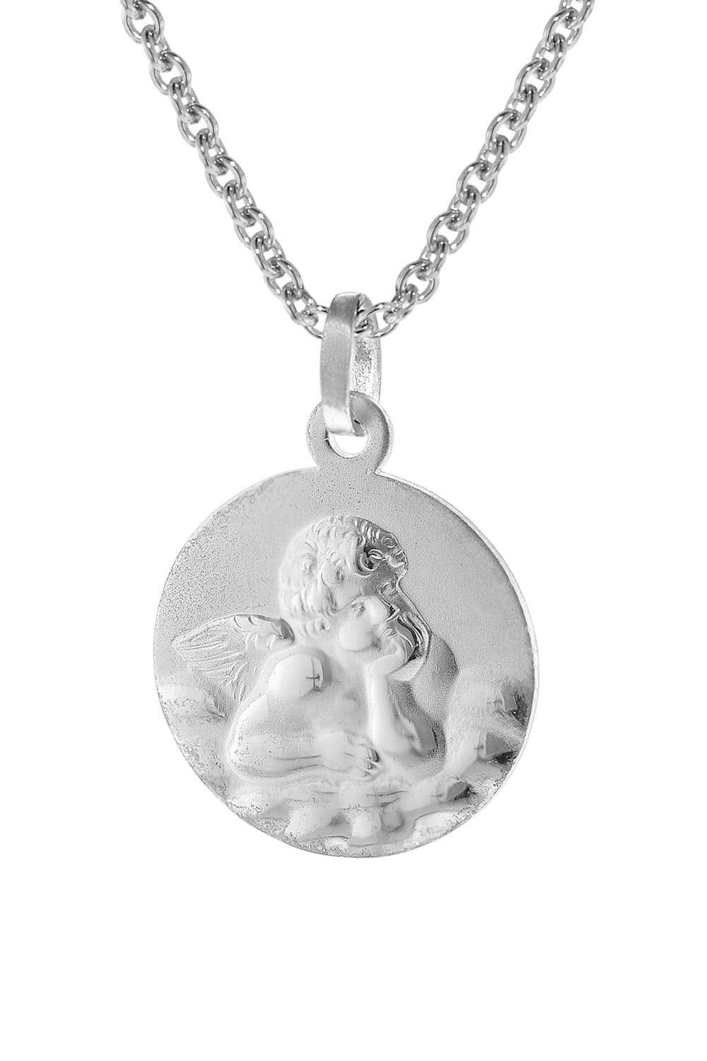 75112 Engel-Anhänger mit Halskette 45/42 cm Silber 925