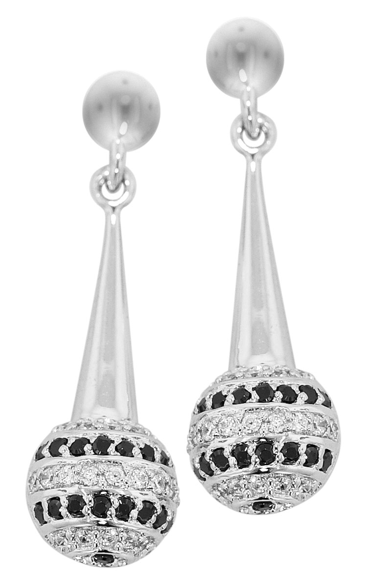 81491 Silber Ohrringe Ohrhänger mit Zirkonia