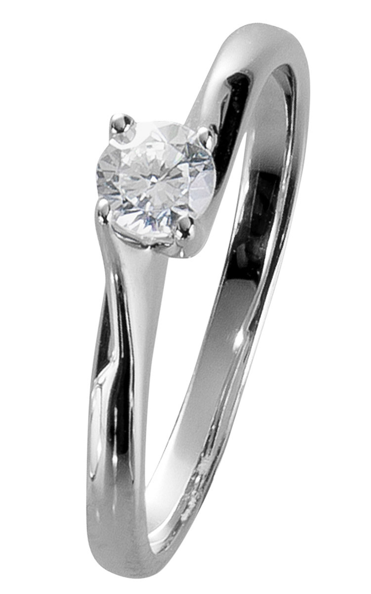 35241 Damenring Weißgold 585 Brillant 0,22 ct Verlobung Heiratsantrag