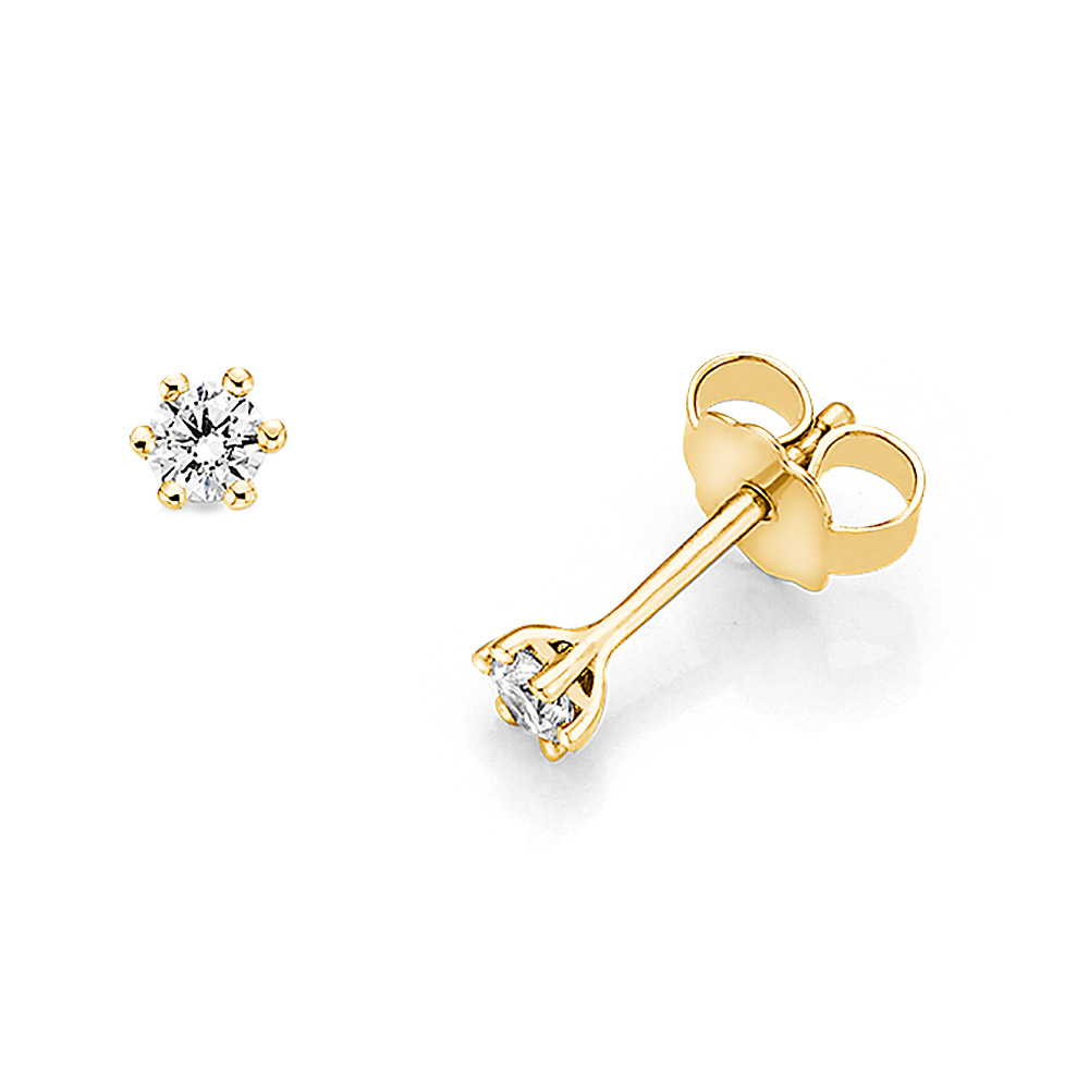 532650 Ohrringe mit Diamanten 0,10 kt. Gold 585/14K