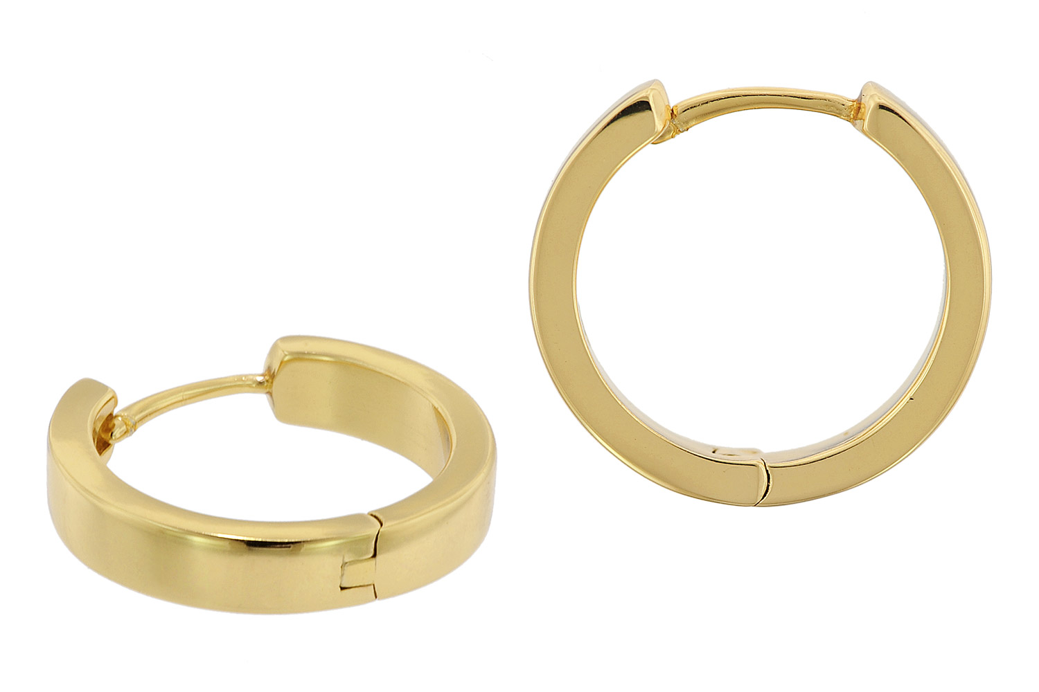 75844 Ohrringe Creolen Gold auf Silber Ø 20 mm