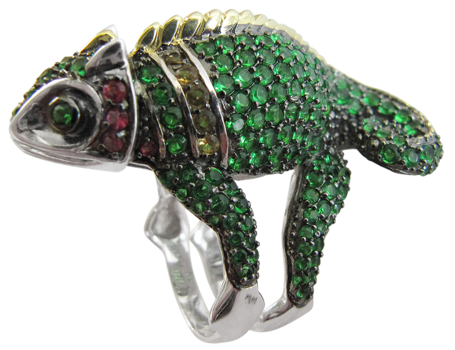 65946 Silber Ring Chamäleon