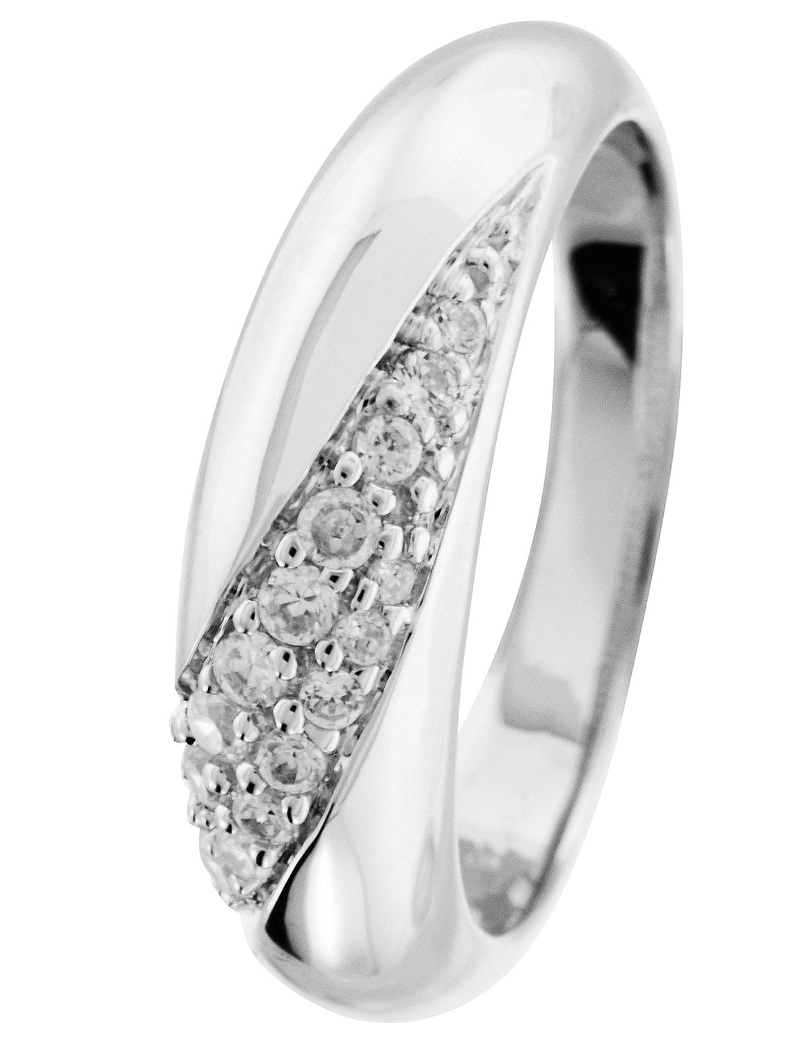 64512 Damen-Ring Silber 925 poliert mit Zirkonia