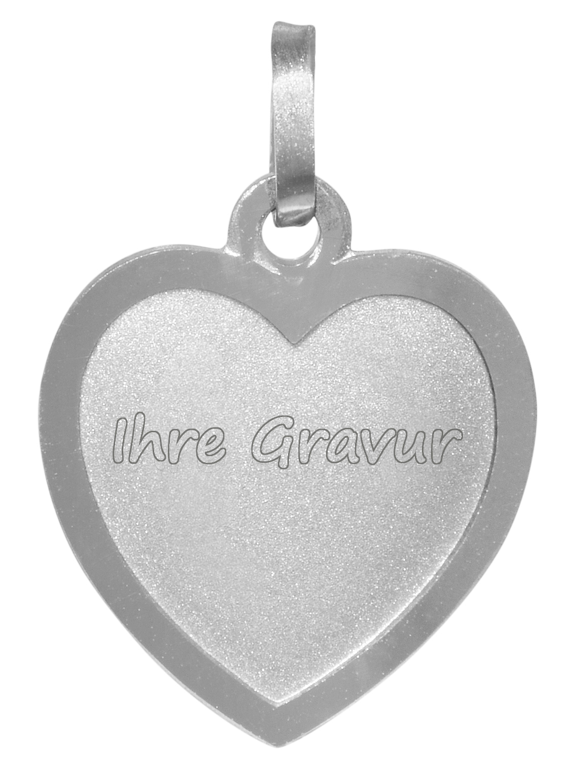 73327 Gravur Herz-Anhänger Silber