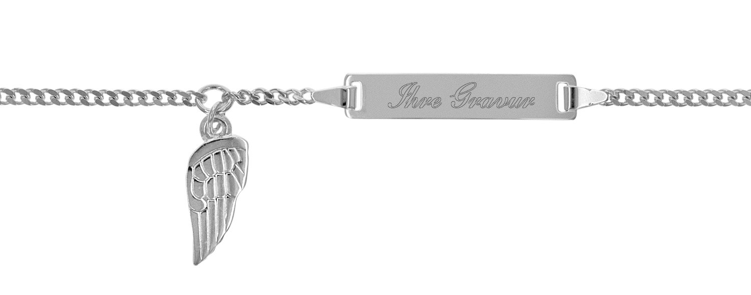 35658-16 Gravur-Armband für Teenager 925 Silber Länge 16 cm