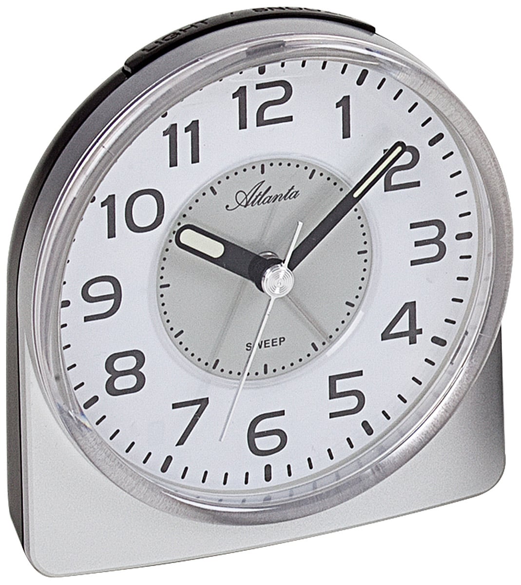 1996/19 Wecker mit Leisegang Uhrwerk silber / schwarz