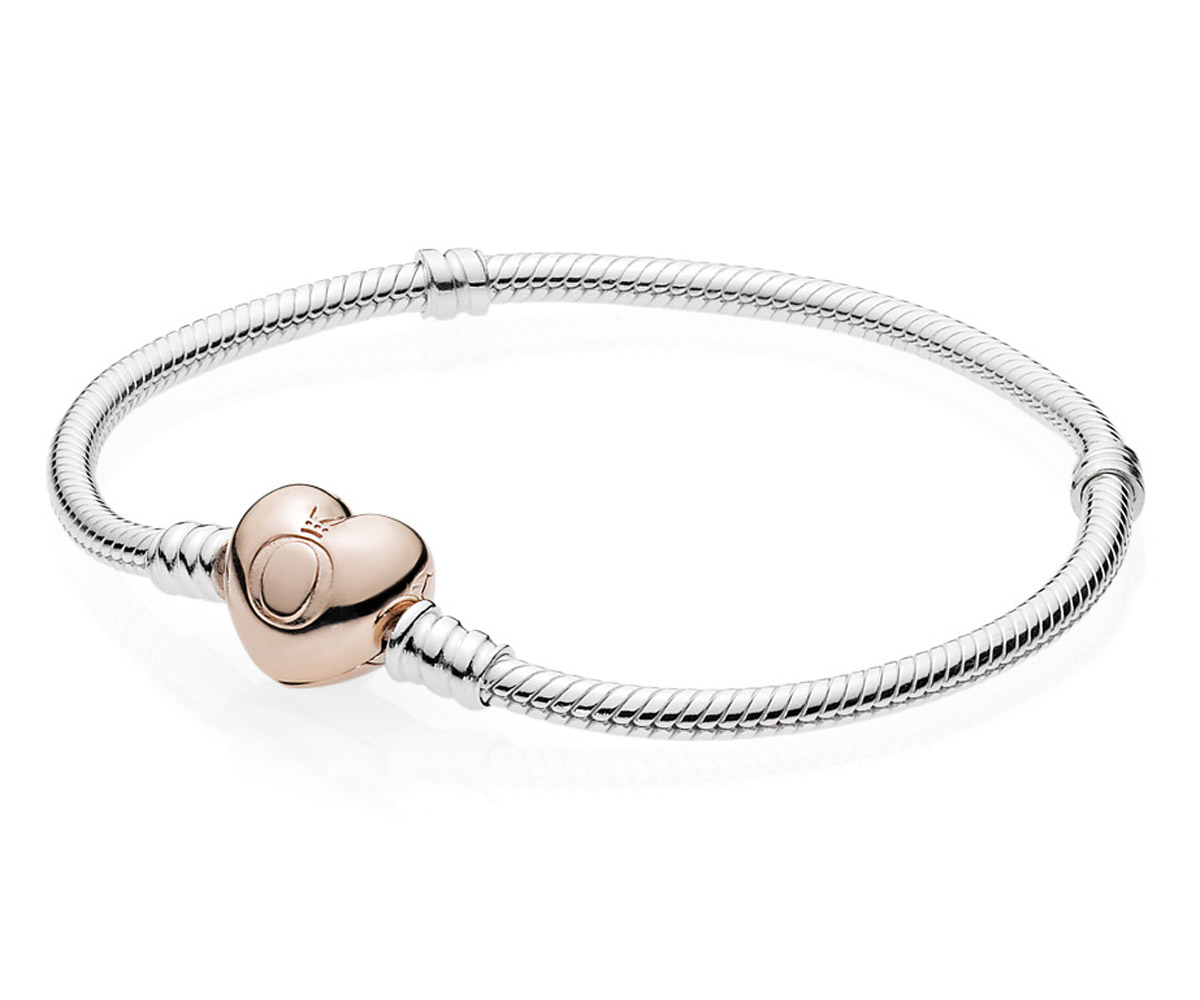 580719 Damen-Armband mit Herz-Verschluss Rosé