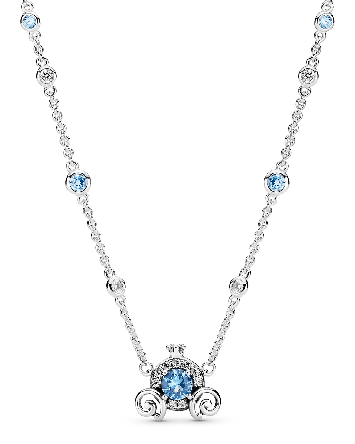 399198C01-45 Damen-Collier Cinderella Kürbis-Kutsche Silber