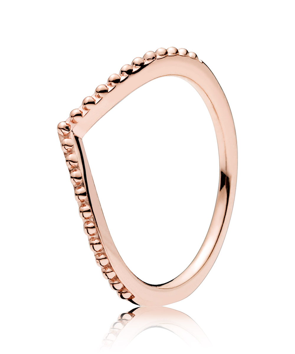 186315 Damenring Gebördelter Wunsch Rosé