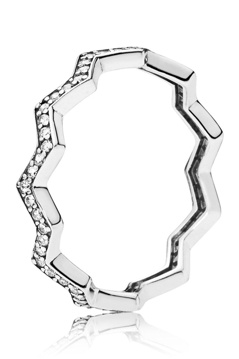 197751CZ Damen-Ring Shimmering Zigzag