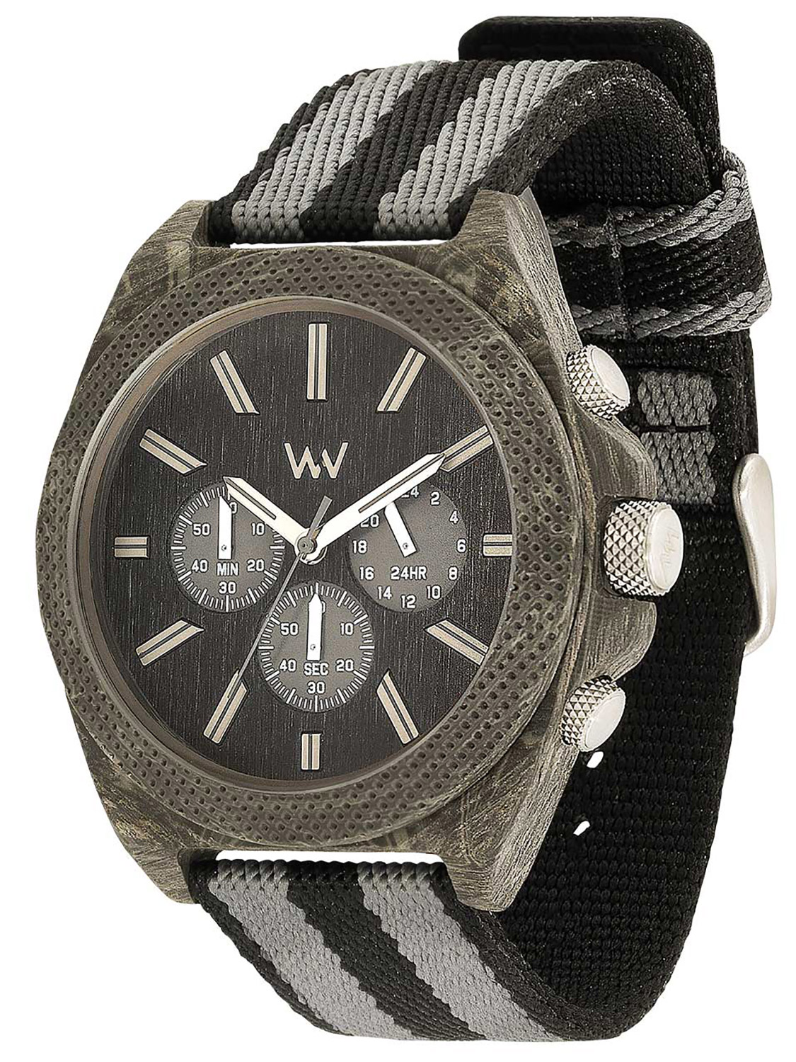 WW56001 Holz Herrenuhr Phoenix Chrono Teak Black