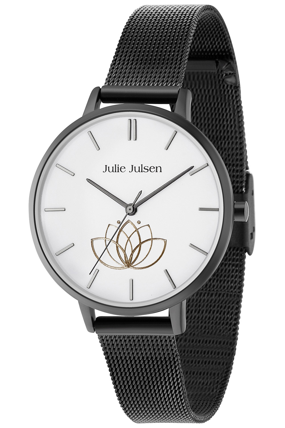JJW1100BLKME Damenuhr Lotusflower Ø 38 mm
