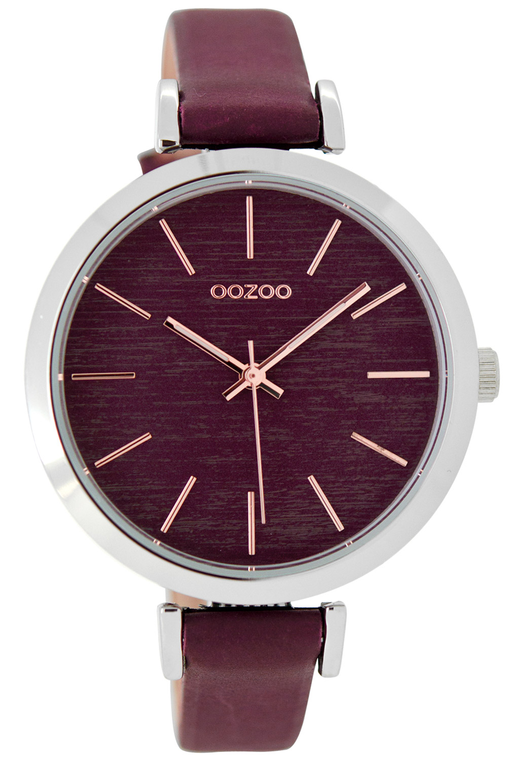 C9137 Damenuhr Bordeaux/Rosé 40 mm