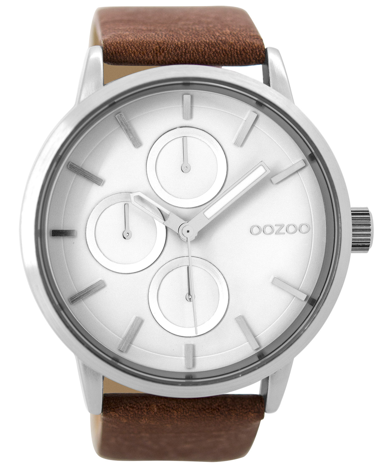 C9426 Herrenuhr Braun/Weiß XL 49 mm