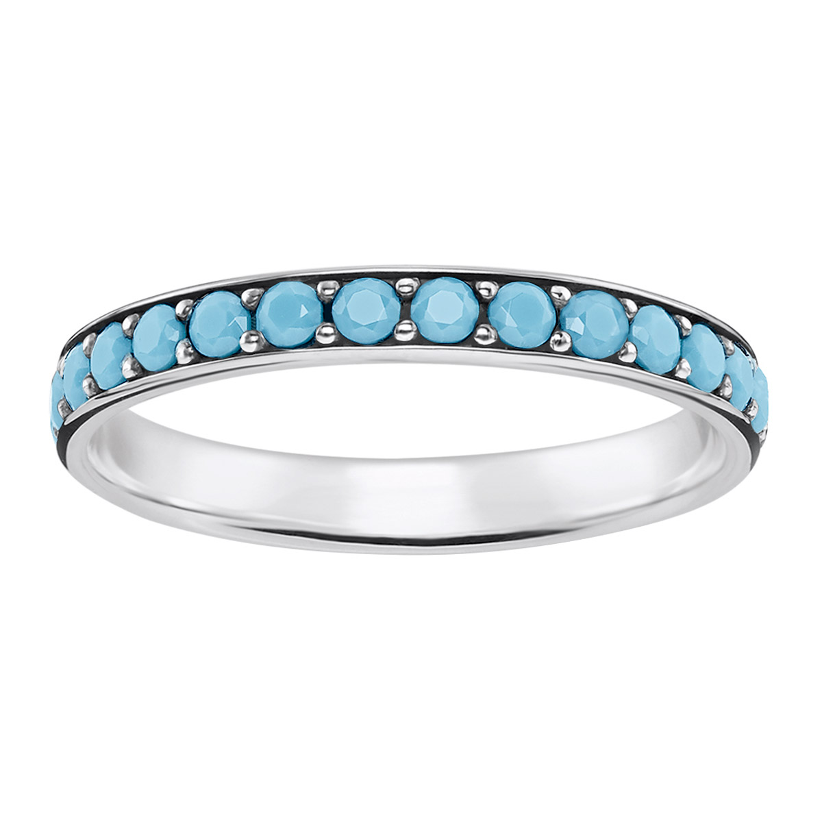 TR2178-667-17 Ring für Damen Türkise Steine