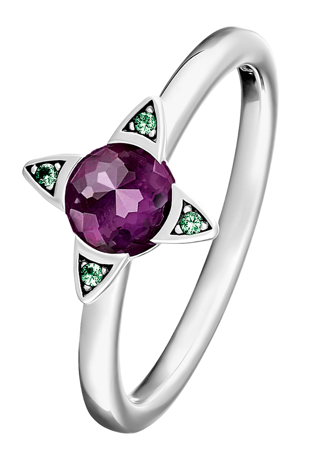 TR2263-667-13 Damenring Farbige Steine Silber