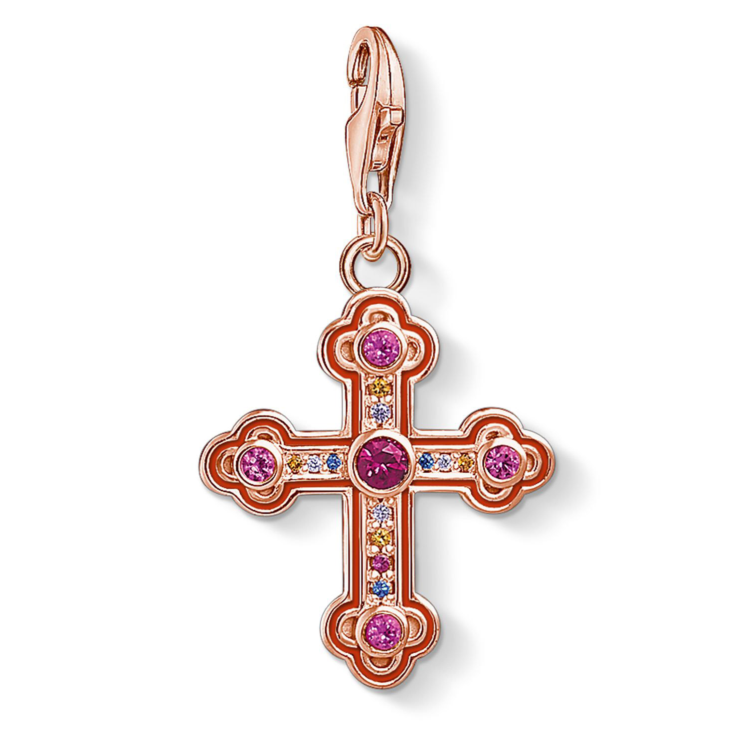 1495-392-10 Charm-Anhänger Viktorianisches Kreuz