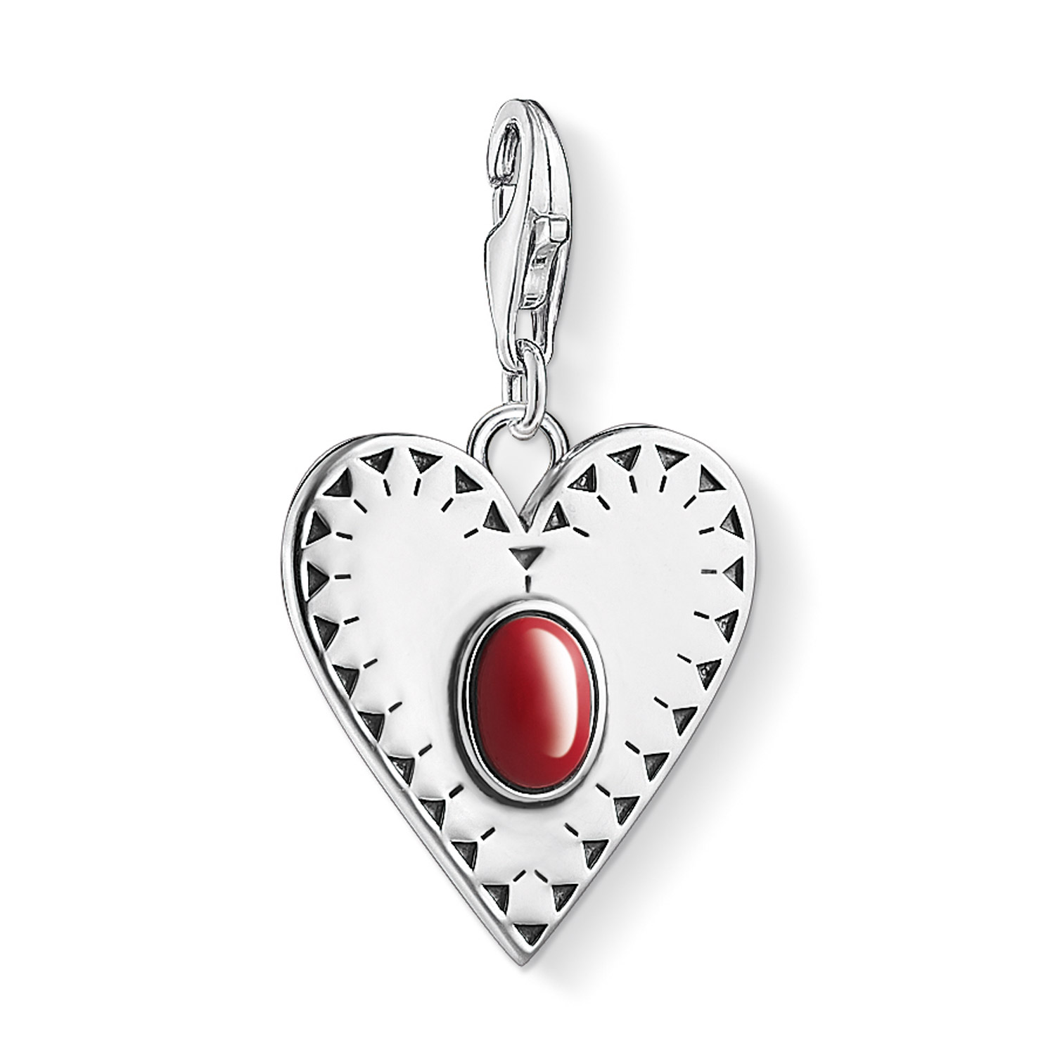 1683-111-10 Charm-Anhänger Herz Rot