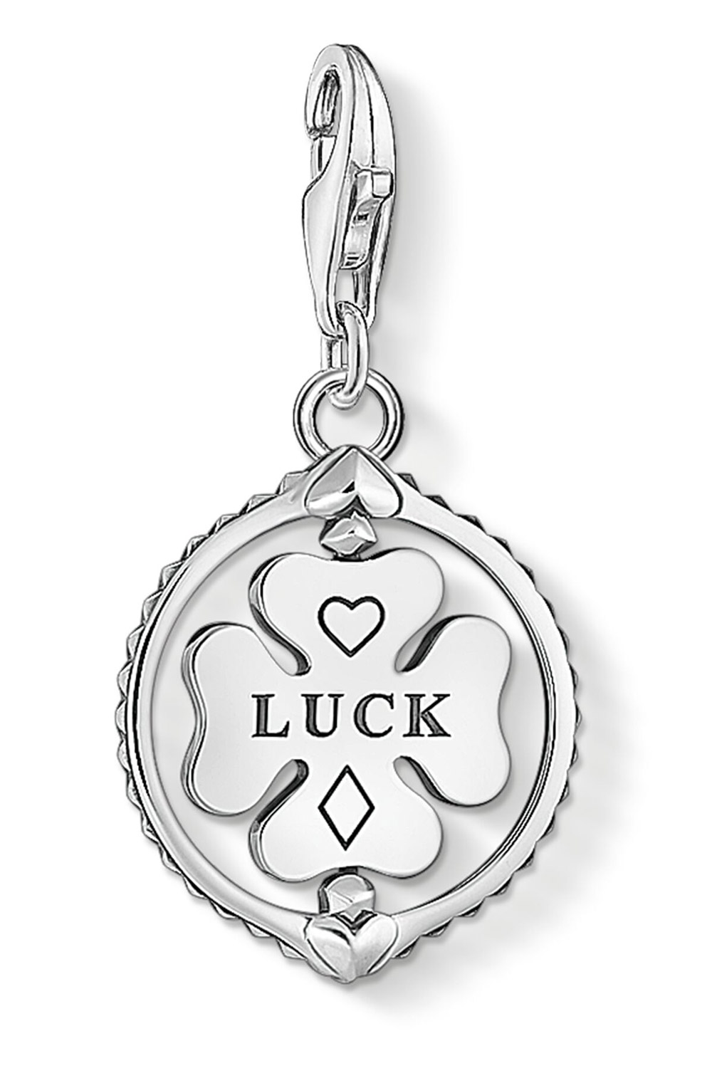 1860-637-21 Charm-Anhänger Kleeblatt Silber