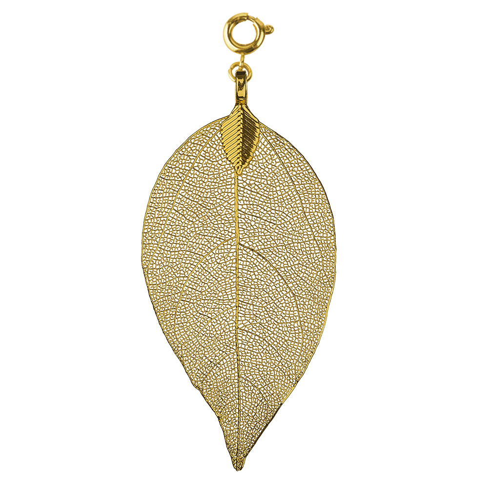 BL03SGO Damen-Anhänger Blatt Goldfarben S