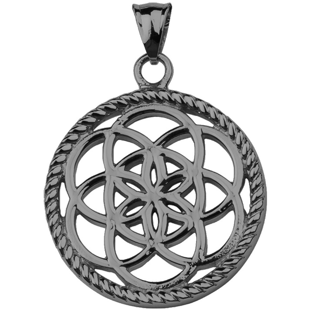 TF02SGR Anhänger Blume Grau S