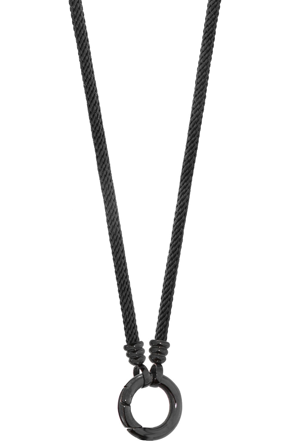 FC074BKBK Halskette aus Stoff schwarz/schwarz