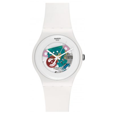 Swatch SUOW100 White Lacquered Armbanduhr