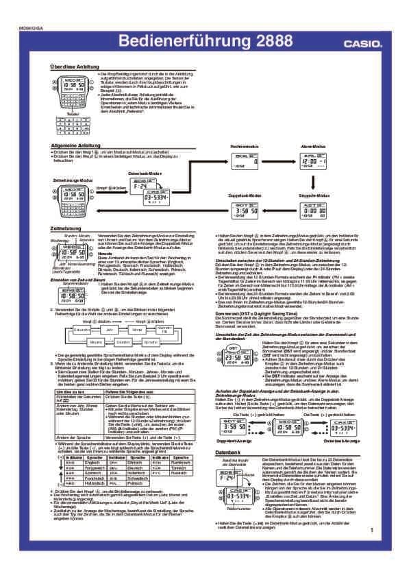 Benutzerhandbuch Casio DBC-32D-1AES