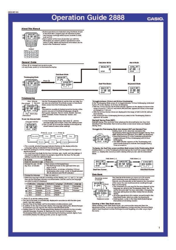 User manual Casio DBC-32D-1AES