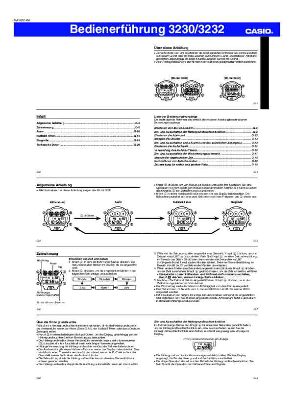 Benutzerhandbuch Casio DW-6900RGB-1ER
