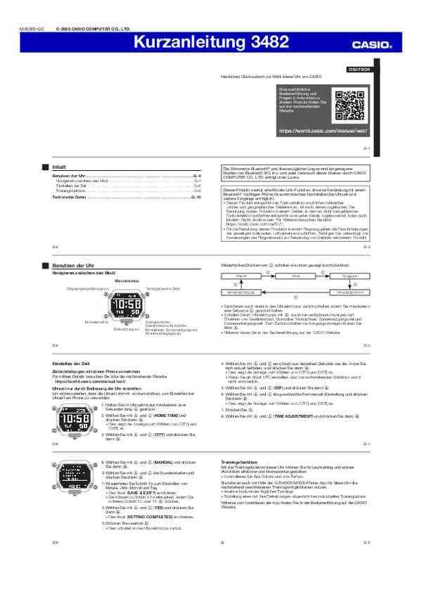 Benutzerleitfaden Casio GBX-100TT-8ER
