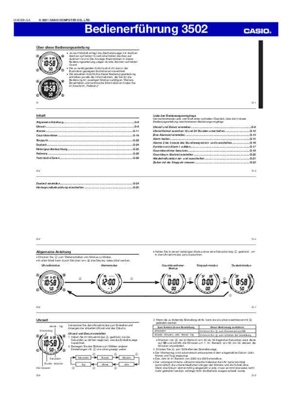 Benutzerhandbuch Casio AE-1500WH-8BVEF