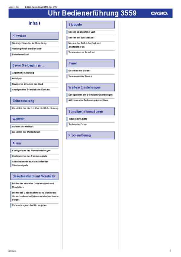 Benutzerhandbuch Casio GLX-S5600-1ER