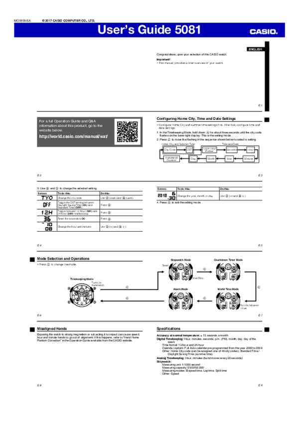 User guide Casio GA-100TU-1A3ER