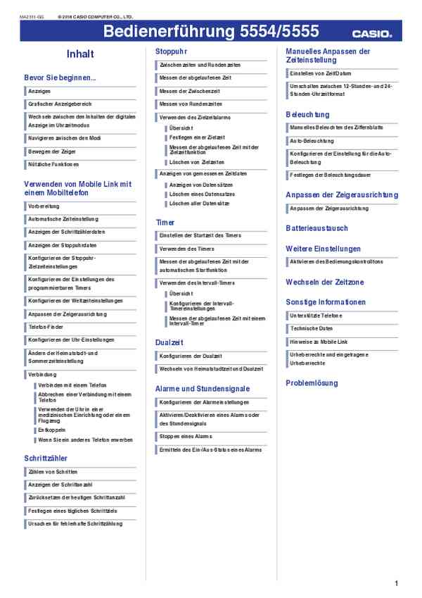 Benutzerhandbuch Casio GBA-800-1AER