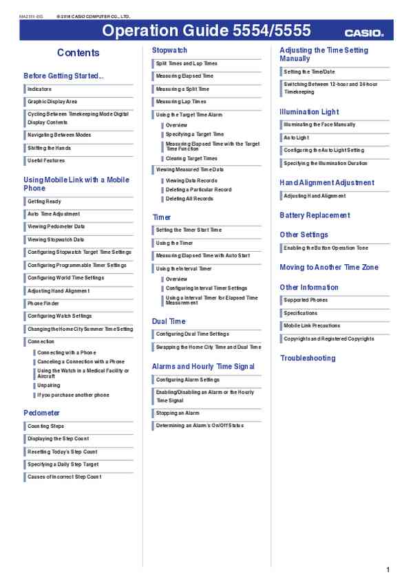 User manual Casio GBA-800-1AER